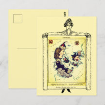 Denmark Pictorial Art Maps Vintage Postcard