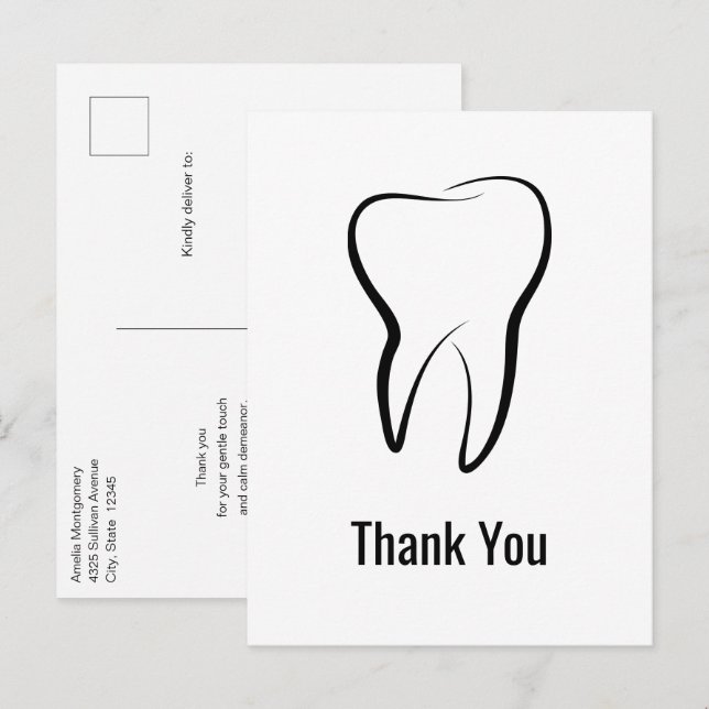 Carte Postale Dentaire dentaire Médicale Graphisme Dentistrie Me (Devant / Derrière)