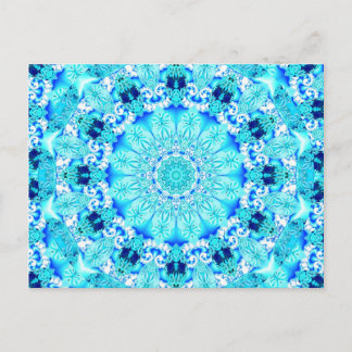 Carte Postale Dentelle Aqua, Délicieuse, Mandala Abstrait