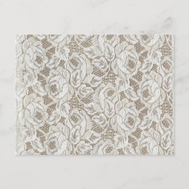 Carte Postale Dentelle blanche vintage (Devant)
