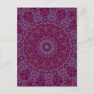 Carte Postale Dentelle bleue