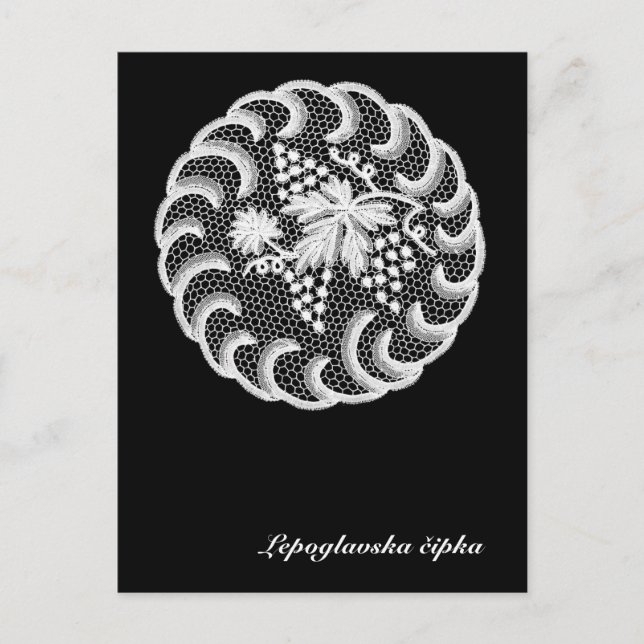 Carte Postale Dentelle de Lepoglava (Devant)