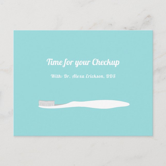 Carte Postale Dentiste professionnel Dental Toothbrush Rendez-vo (Devant)