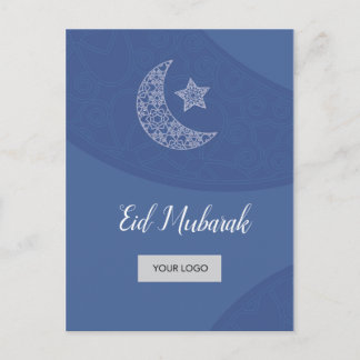 Carte postale d'entreprise d'Eid - bleu