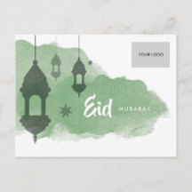 Carte postale d'entreprise Eid - Verte