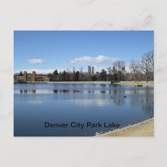 Carte postale Denver City Park Lake (Devant)