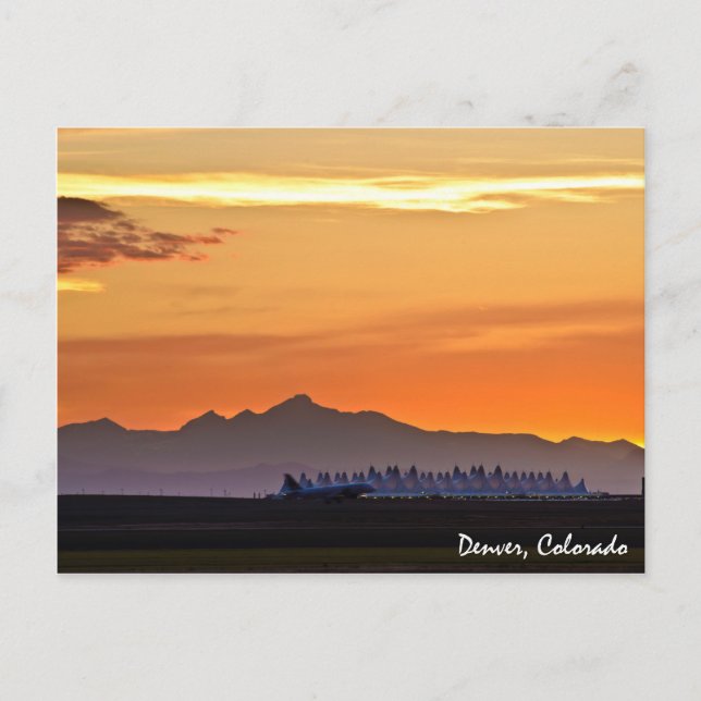 Carte postale Denver International Airport Sunset (Devant)