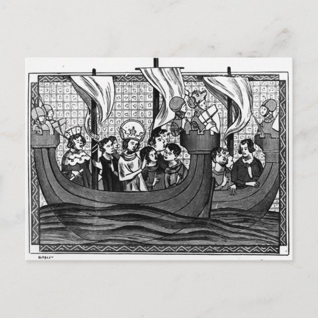Carte Postale Départ de Saint-Louis pour la croisade (Devant)