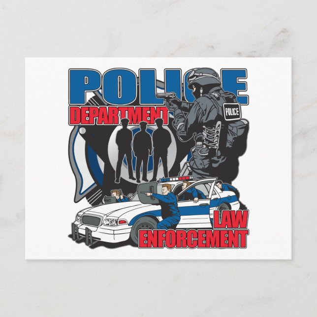 Carte Postale Département de police (Devant)