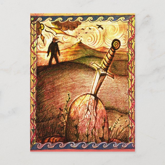 Carte postale d'épée d'art (Devant)