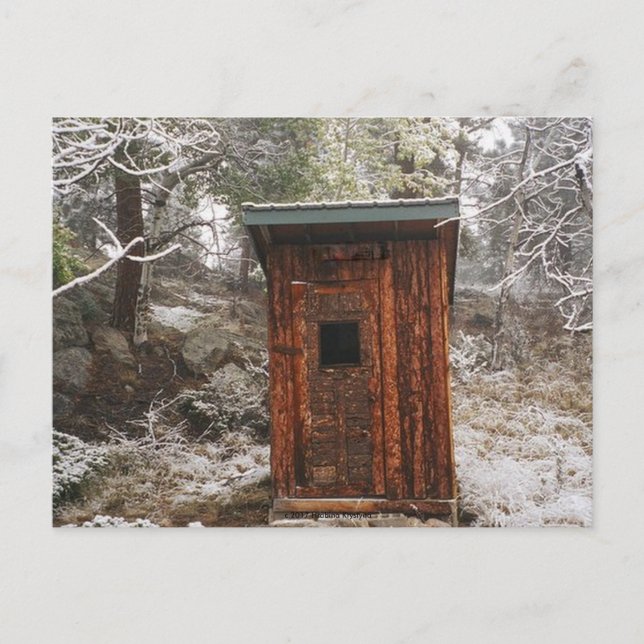 CARTE POSTALE DÉPENDANCE DANS LA NEIGE (Devant)
