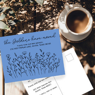 Carte Postale DÉPLACEMENT de Fleurs sauvages FAIRE-PART simples 