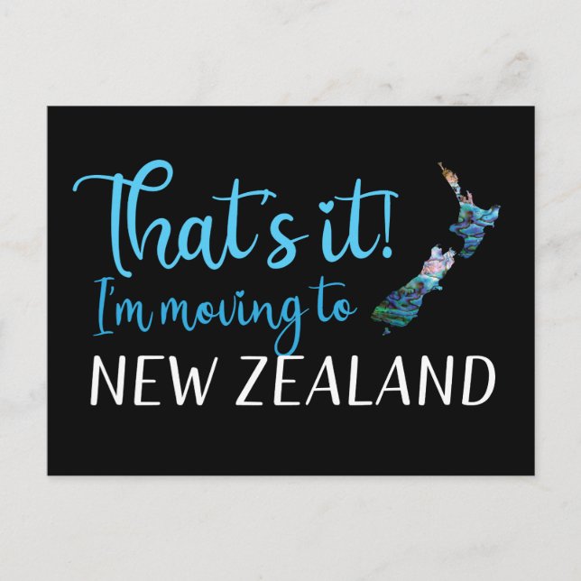 CARTE POSTALE DÉPLACEMENT EN NOUVELLE-ZÉLANDE KIWI PAUA POSTCARD (Devant)