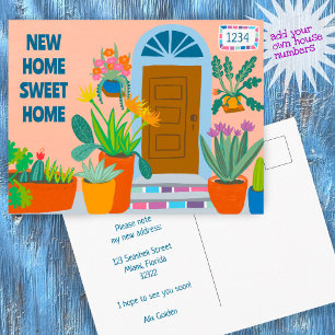Carte Postale Déplacement Faire-part nouvelle adresse porte avan