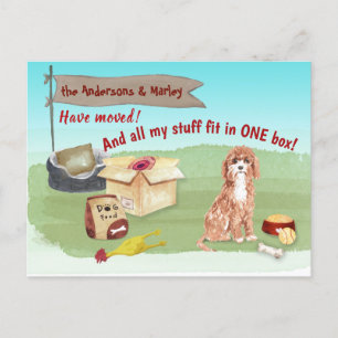Carte Postale Déplacer de mignons jouets de chien Cavapoo Notre