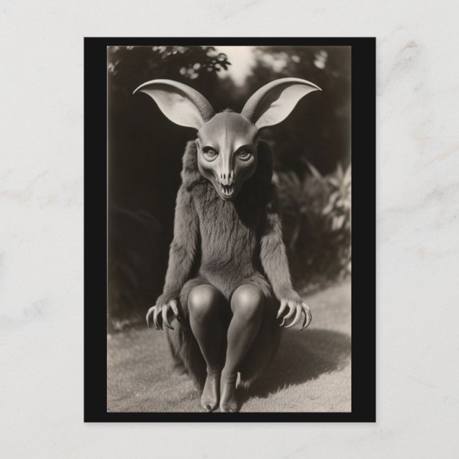 Carte postale déplaisant Bat Strange Halloween (Devant)