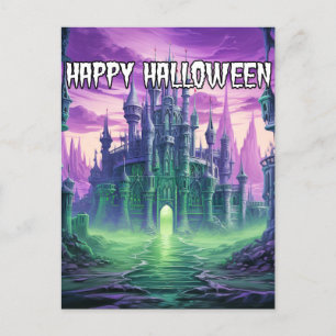 Carte Postale Déplaisant Haunted Mansion   Bonne Halloween
