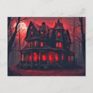 Carte Postale Déplaisant Old Mansion Joyeux Halloween
