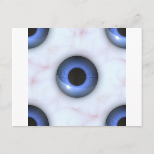 Carte Postale déplaisants yeux bleus (Devant)