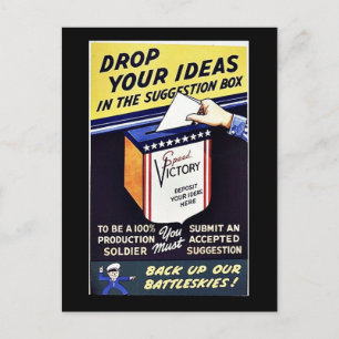 Carte Postale Déposez Vos Idées Dans La Boîte À Suggestion