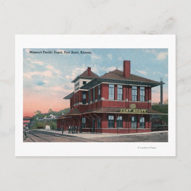 Carte Postale Dépôt ferroviaire du Pacifique Missouri (Devant)