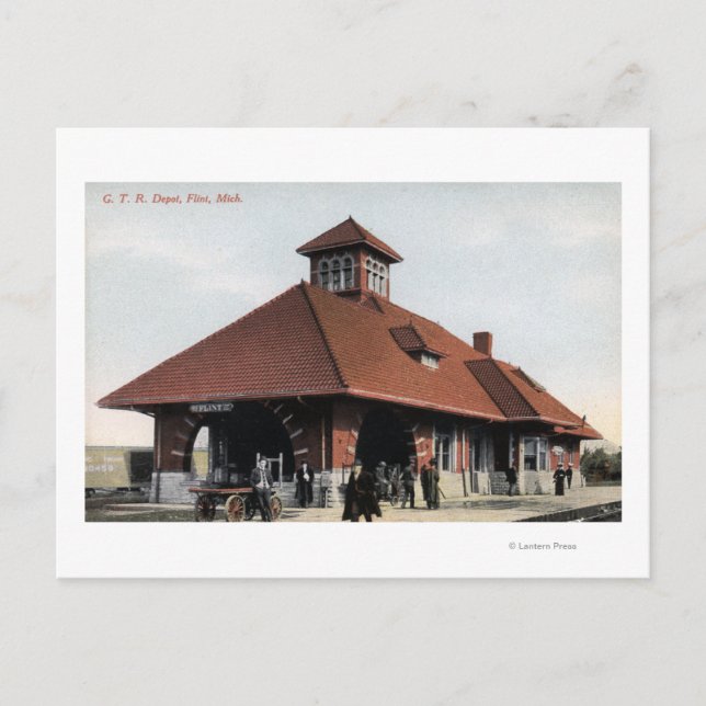 Carte Postale Dépôt ferroviaire G T & R (Devant)