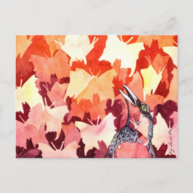 Carte Postale Der Rabe schreckt die Schmetterlinge auf (Devant)