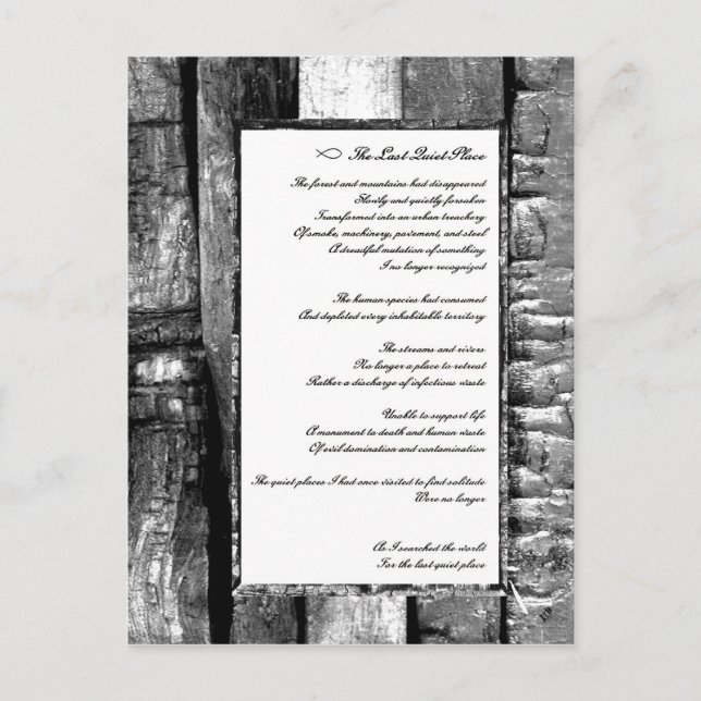 Carte Postale Dernier endroit calme (Devant)