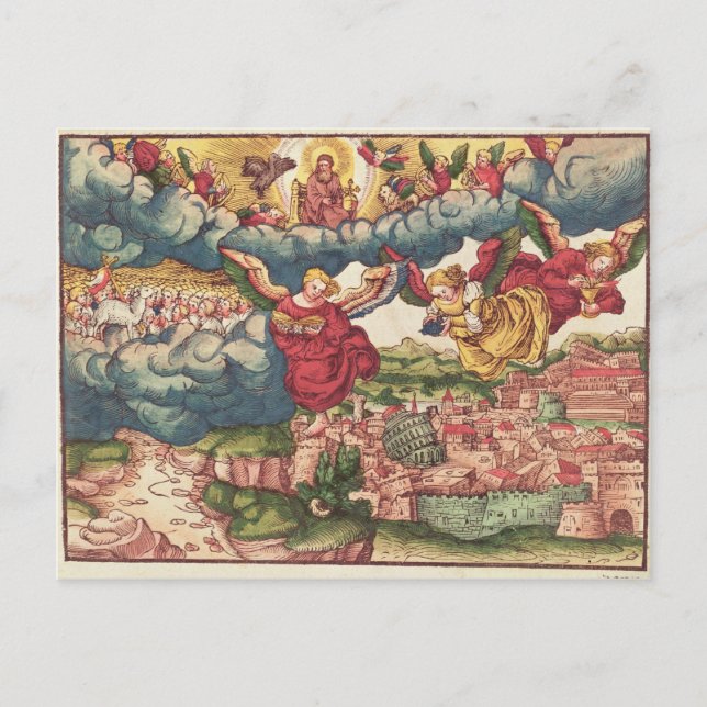 Carte Postale Dernier jugement, de la Bible Luther, c.1530 (Devant)