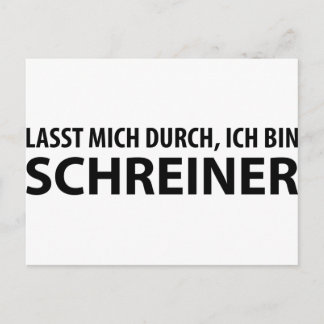 Carte Postale dernier mich durch, ich bin schreiner