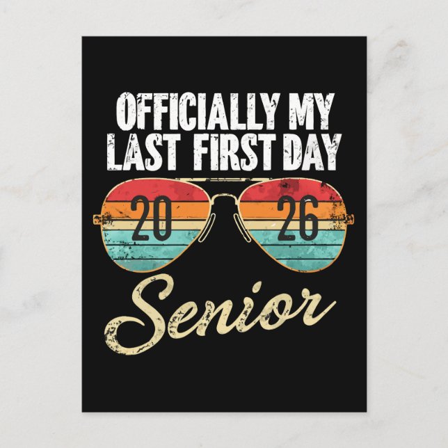 Carte Postale Dernier Premier Jour Senior 2026 (Devant)