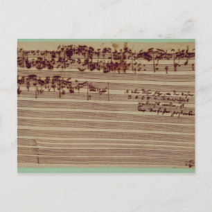 Carte Postale Dernière page de L'Art de la Fugue, années 1740