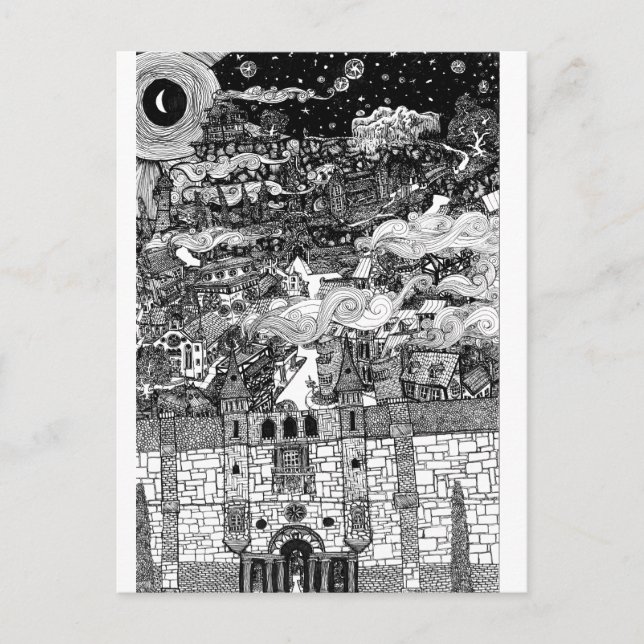 Carte Postale Derrière les murs, ils scient (Devant)