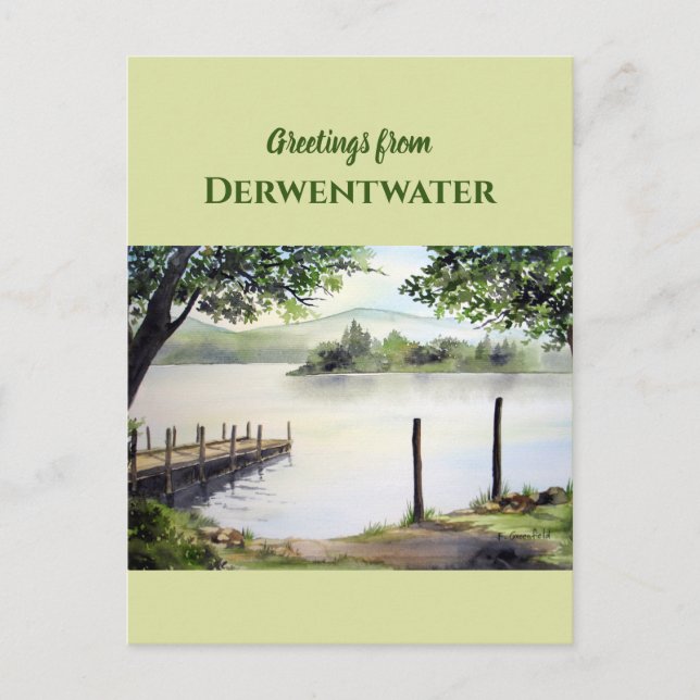 Carte Postale Derwentwater en Keswick, Lake District Peinture (Devant)
