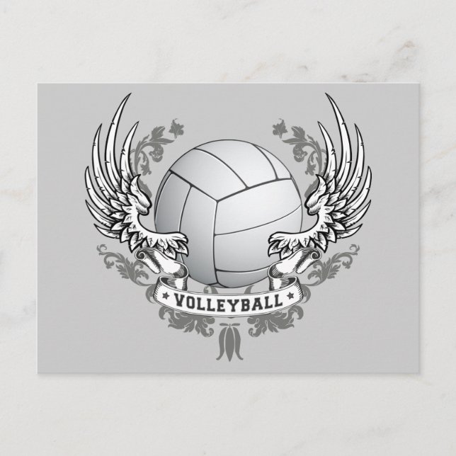 Carte postale des ailes de volley-ball (Devant)