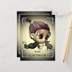 Carte postale des amis étranges