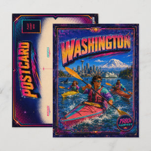 Carte postale des années 80 de Washington rétro