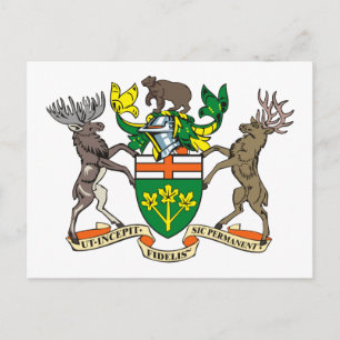 Carte postale des armoiries de l'Ontario