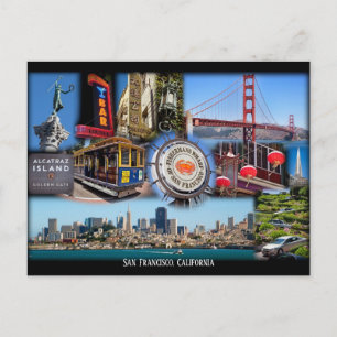 Carte postale des attractions touristiques embléma