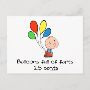 Carte Postale Des ballons pleins de farts