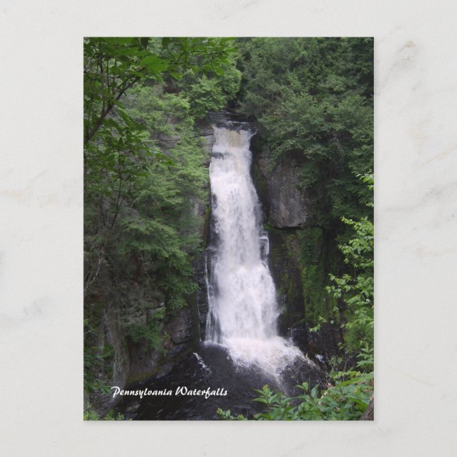 Carte postale des chutes d'eau de Pennsylvanie (Devant)