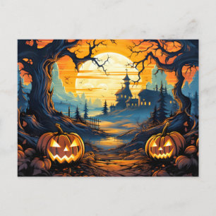 Carte Postale Des Citrouilles d'Halloween délicieux et terrifian