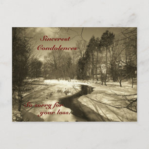 Carte postale des condoléances les plus sincères