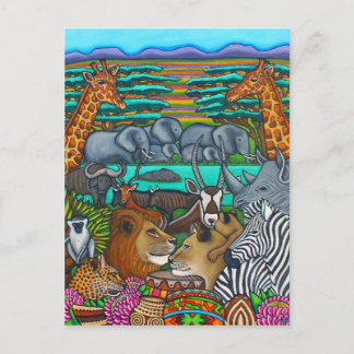 Carte postale des couleurs de l'Afrique par Lisa L