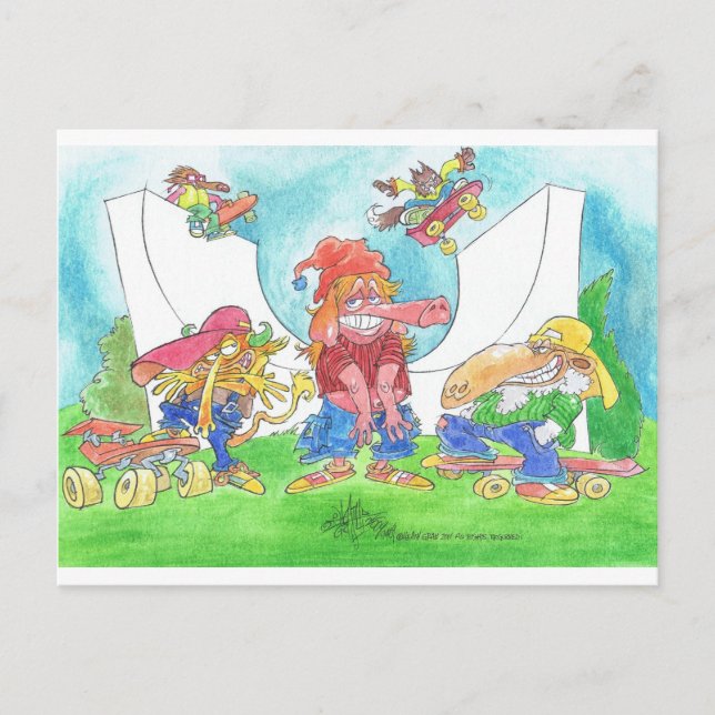 Carte Postale Des créatures cool. (Devant)