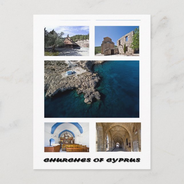 Carte postale des églises de Chypre (Devant)