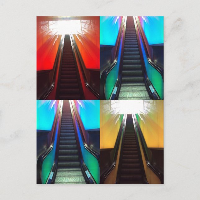 Carte postale des escalators (Devant)
