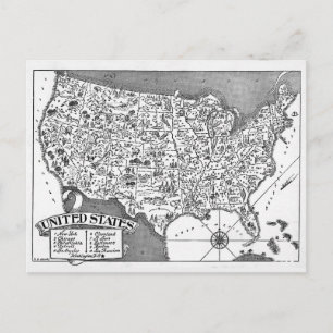 Carte postale des États-Unis