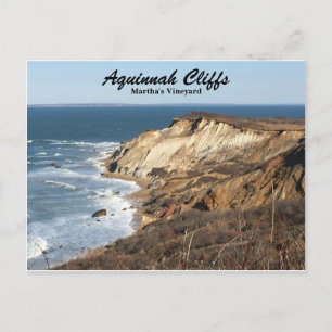 Carte postale des falaises d'Aquinnah de Martha's