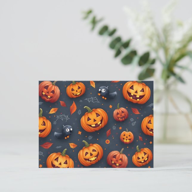 Carte postale des fêtes d'Halloween (Debout devant)